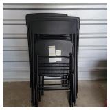 Black Folding Chairs Set of 5