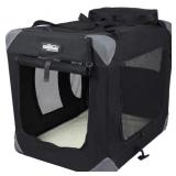 New 3-Door Folding Soft Dog Crate with Carrying