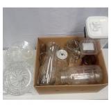 Random lot of Glass Jars, Containers, Glass wear