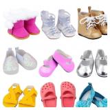 New 18 Inch Dolls Shoes Set 9 Pairs Shoes