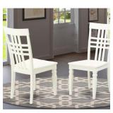 New Set 2 Logan Dining Chairs Linen Finish
