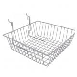 5New Gridwall/Slatwall Basket Chrome