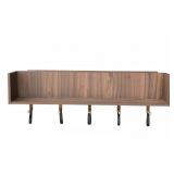 New Coat Rack, Wall Shelf with Storage Loops,