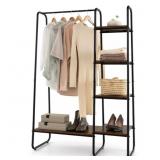 Costway Metal Garment Rack with Storage