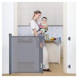 New Retractable Baby Gate for Stairs, 0-71" Mesh