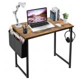 New 31 Inch Office Desk with Storage Bag Hook