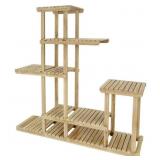 New Wooden Multi Tiered Plant Shelf