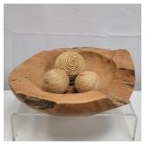 New Centerpiece Rustic Wooden Bowl
