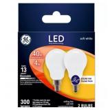 New GE 2pk 40W A15 LED Ceiling Fan Light Bulbs
