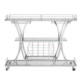 New $300 Chrome Metal Framed Cart w Wheels