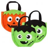 New Halloween Felt Decorative Treat Bag Set 3