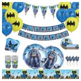 New Bat-Man Birthday Decorations Party Supplies