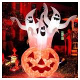 New $120 Inflatable Halloween Tree Ghost 6Ft