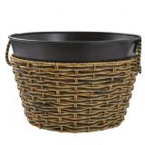 New Large Black Galvanized Tub Rattan Rust Proof