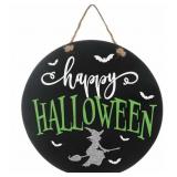 New "Happy Halloween" Witch on Broom