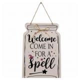 New  Mason Jar Decor Hanging Wood Sign Fall 12"