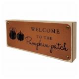 New Leather Wooden 12" Block Decor