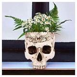 New Half Simulation Skull Planter Statue