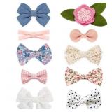 New Baby Girl Hair Clips Bows Barrettes 10 Pack