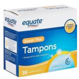 New Equate super plus absorbency unscented