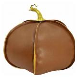 New 7IN Harvest Fall Faux Leather Pumpkin