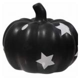 New Ceramic Pumpkin Decor, Black/White