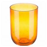 New Glass Candle Holder Amber