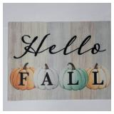 New Rubber Hello Fall Rug 24"