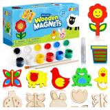 New 12 Wooden Magnet Creativity Arts & Crafts