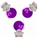 New Happy Halloween Swirl Decor 3 Count