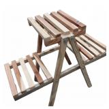 New Wooden Natural Plant Stand, Plant Shelf
