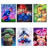New 6 Pack 5D DIY Diamond Painting Kits