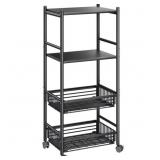 New Heavy Duty Compact Bar Cart Stand w Wheels