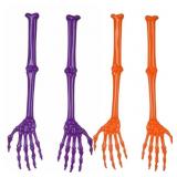 New Set of 2 Halloween Skeleton Tongs