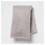 Plush Body Pillow Cover Gray -