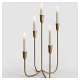5-Candle Cast Iron Metal Candelabra Candlestick Ho