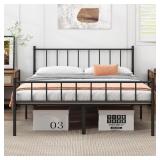$76 Full Bed Frame-Classic Metal Platform Bed Fram