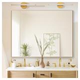 $130 48x36 Inch Black Aluminum Frame Mirror