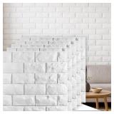 3D Wall Panels, White Brick Printable 3D Wa