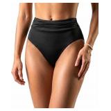 XS Women High Waisted Bikini Bottoms Tummy Control