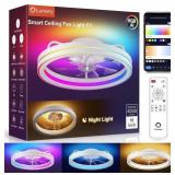 $170 Lumary Smart Ceiling Fan Light with 2200K Nig