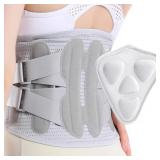 Small Back Brace Black for Lower Back Pain Relief,