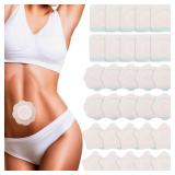 30Pcs Castor Oil Pack Wrap for Belly Button, Dispo