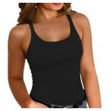XL Womens Plus Size Tank Tops Scoop Neck Sleeveles