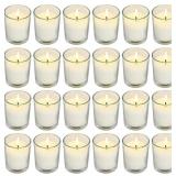 Soft Breeze 24 Pack Ivory Unscented Votive Glass C