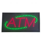 ATM LED Sign - Red ATM Green Halo