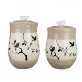 $83 Youngs 21222 Ceramic Botanical Design Canister