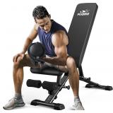 $112 FLYBIRD Weight Bench, Adjustable Strength Tra