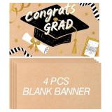 4 Pcs 24' x 36' Large Blank Brown Paper Bann