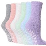 Non Slip Socks for Women Winter Warm Cozy Fuzzy Sl